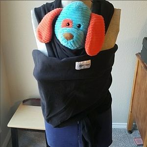 Black sleepywrap babywearing wrap EUC